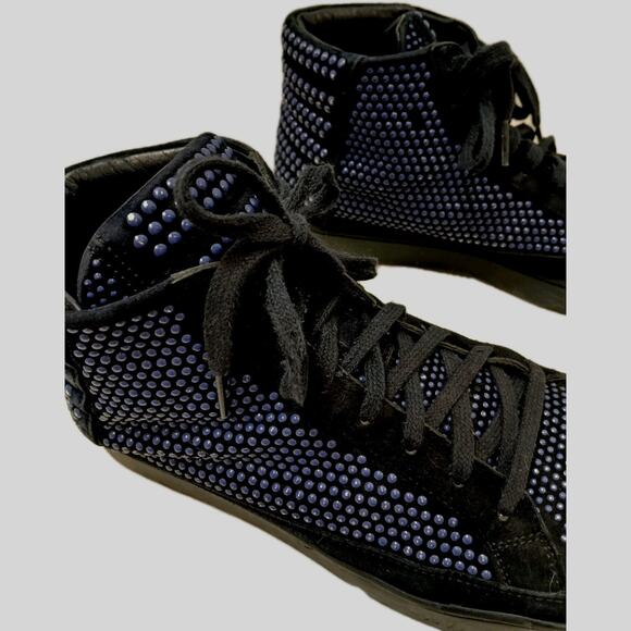 Gucci Coda Bead Dots High Top Sneakers Men 7.5 G Dark Blue Black LIMITED EDITION main image 12